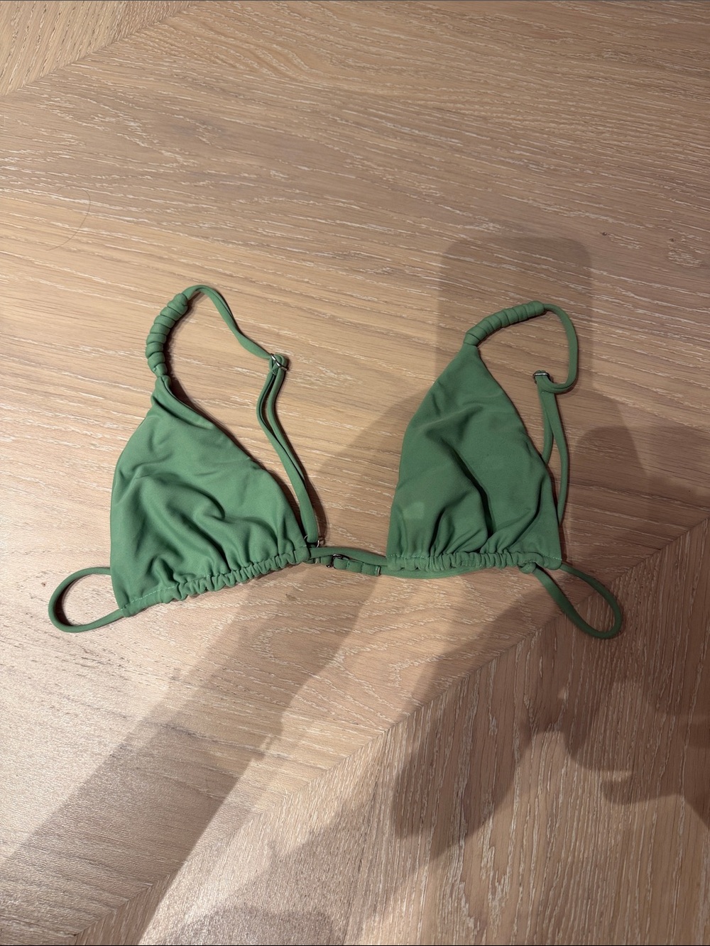 Tularosa Women's Green Triangle Bikini Top - Classic Swimwear